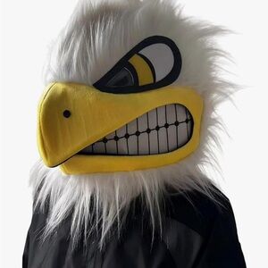 Fierce Yellow and White Eagle Mascot Head